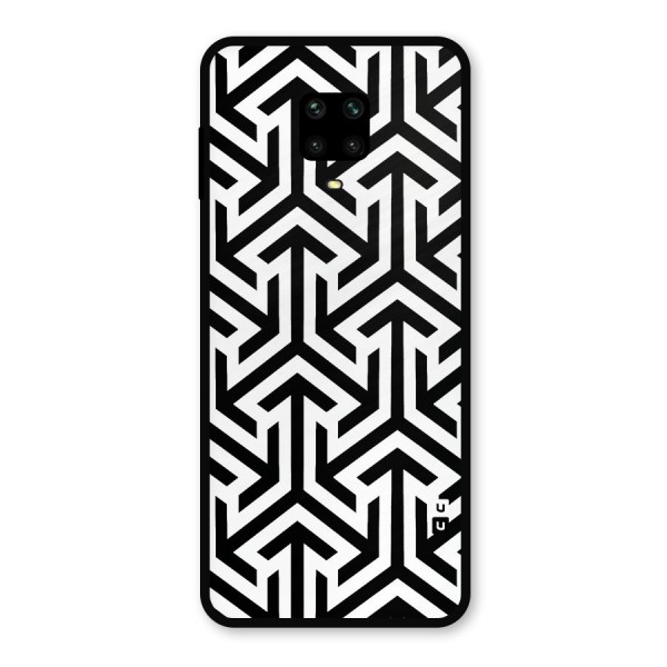 Abstract Triple Arrows Metal Back Case for Redmi Note 9 Pro