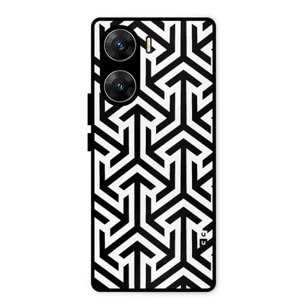 Abstract Triple Arrows Metal Back Case for Vivo V29e