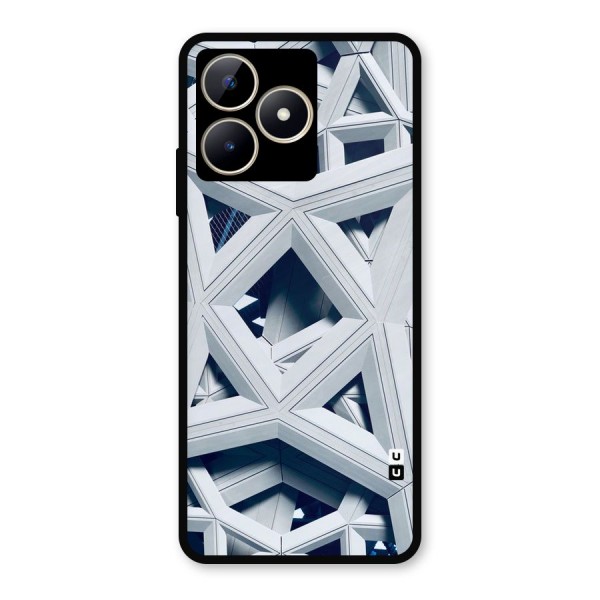 Abstract White Lines Metal Back Case for Realme C53