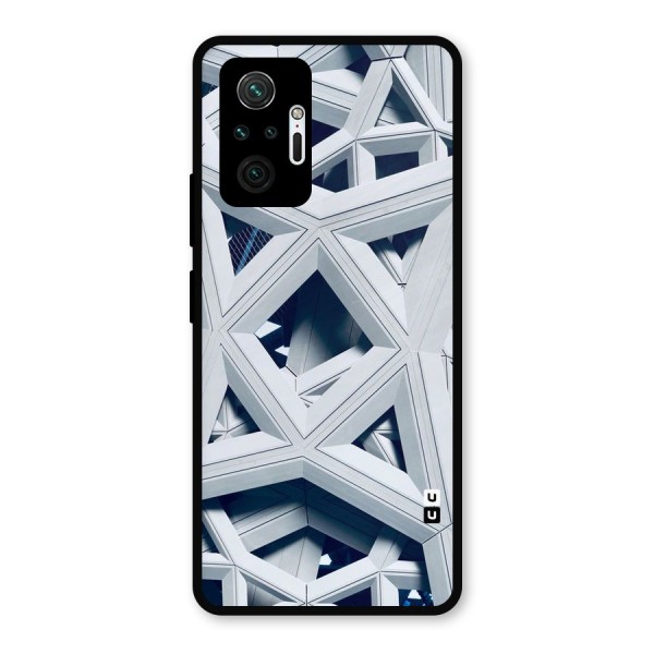Abstract White Lines Metal Back Case for Redmi Note 10 Pro Max