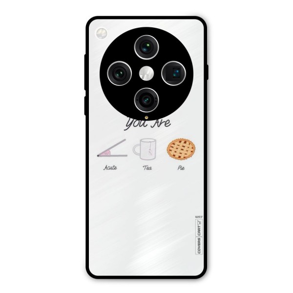 Acute Tea Pie Metal Back Case for Oppo Find X8 Pro