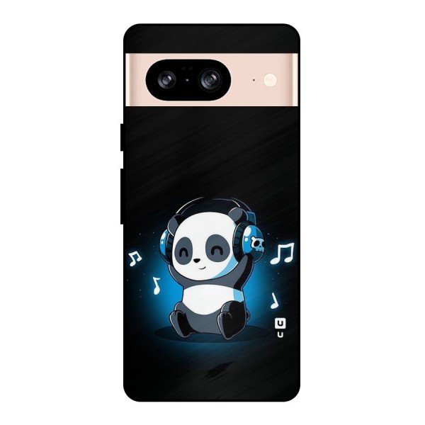 Adorable Panda Enjoying Music Metal Back Case for Google Pixel 8