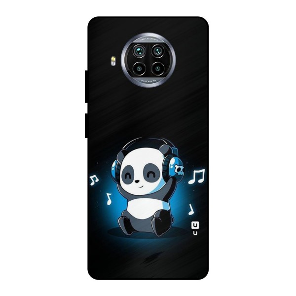 Adorable Panda Enjoying Music Metal Back Case for Mi 10i