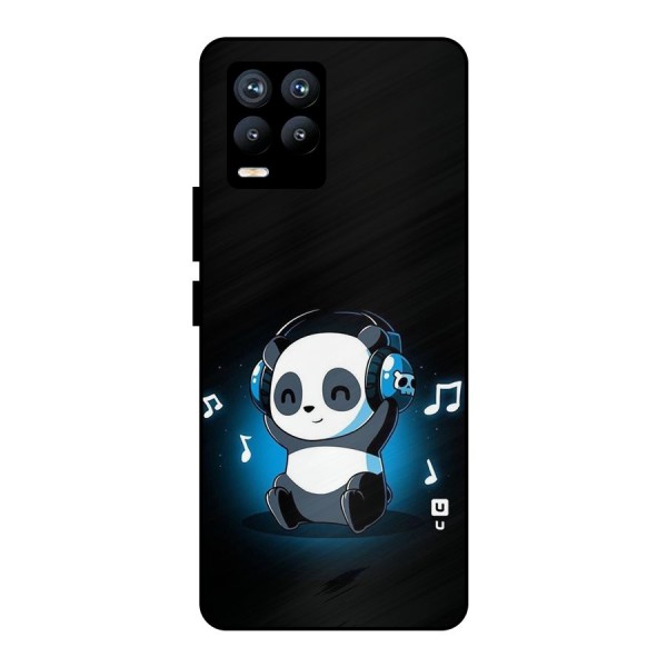 Adorable Panda Enjoying Music Metal Back Case for Realme 8 Pro