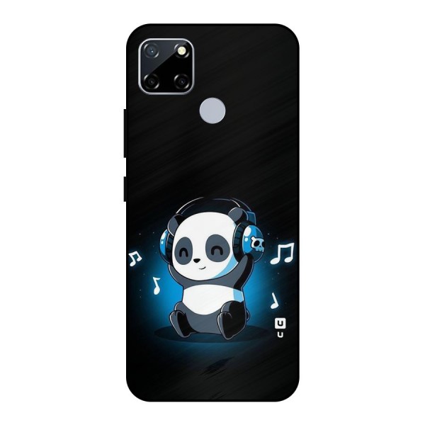 Adorable Panda Enjoying Music Metal Back Case for Realme Narzo 30A