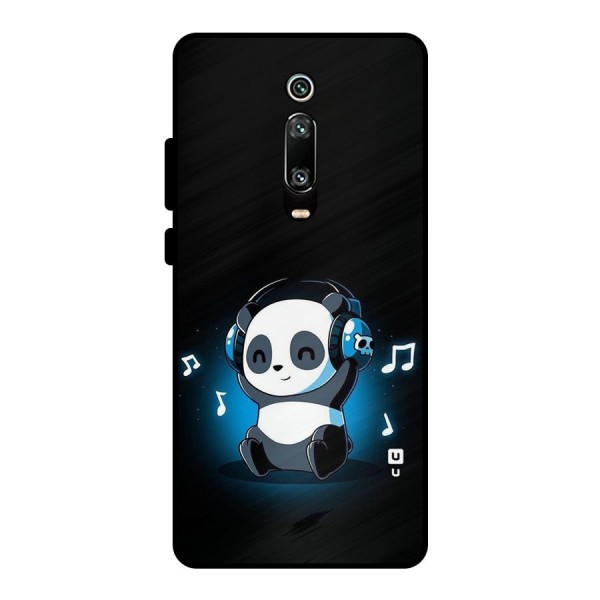 Adorable Panda Enjoying Music Metal Back Case for Redmi K20 Pro