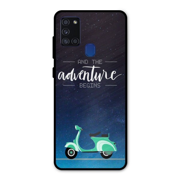 Adventure Scooter Metal Back Case for Galaxy A21s