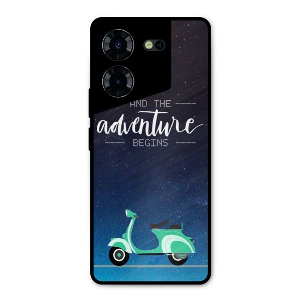 Adventure Scooter Metal Back Case for Tecno Pova 5 Pro 5G