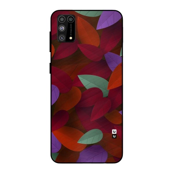 Aesthetic Colorful Leaves Metal Back Case for Galaxy F41