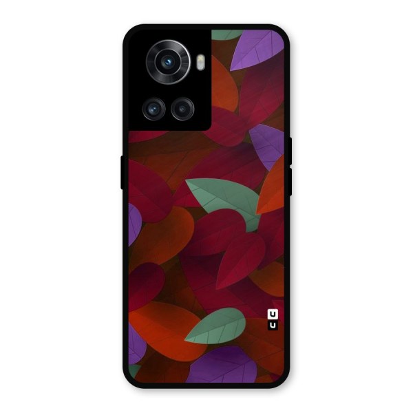 Aesthetic Colorful Leaves Metal Back Case for OnePlus 10R