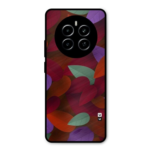 Aesthetic Colorful Leaves Metal Back Case for Realme P1