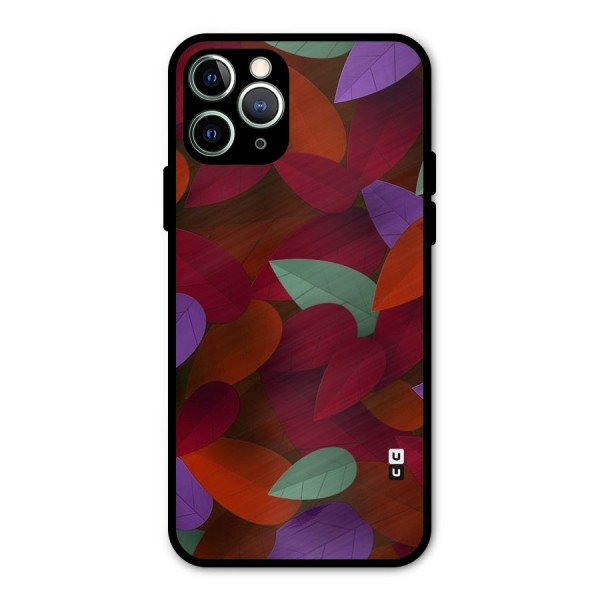Aesthetic Colorful Leaves Metal Back Case for iPhone 11 Pro Max
