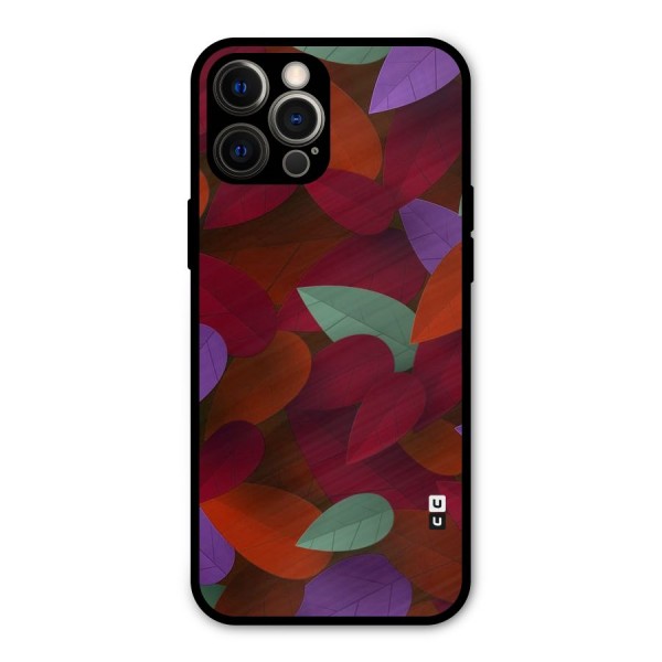 Aesthetic Colorful Leaves Metal Back Case for iPhone 12 Pro Max