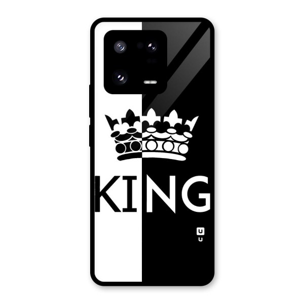 Aesthetic Crown King Glass Back Case for Xiaomi 13 Pro