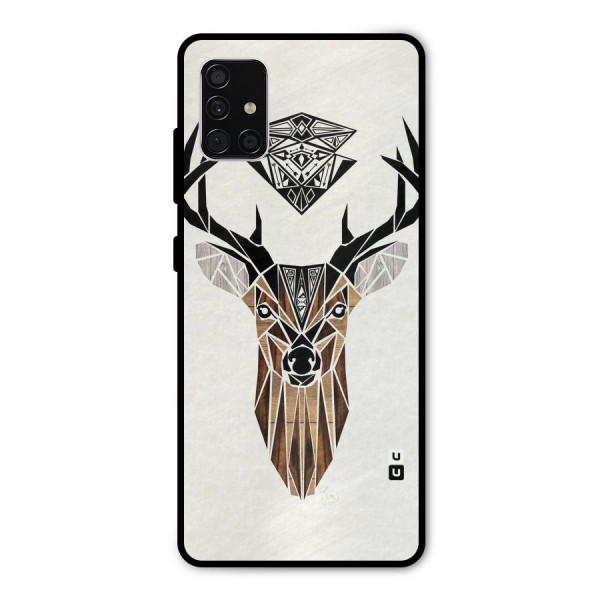 Aesthetic Deer Design Metal Back Case for Galaxy A51