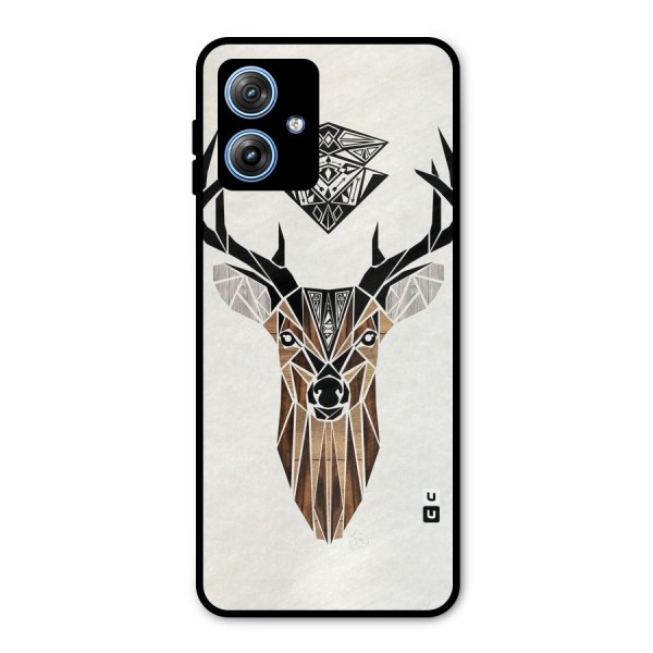 Aesthetic Deer Design Metal Back Case for Moto G54