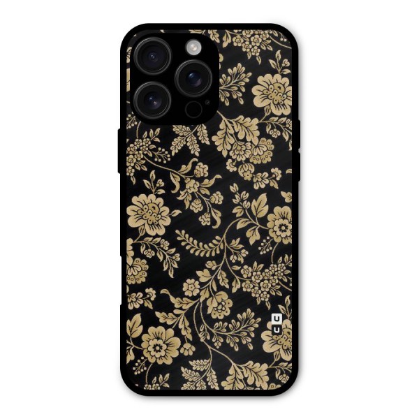 Aesthetic Golden Design Metal Back Case for iPhone 16 Pro Max
