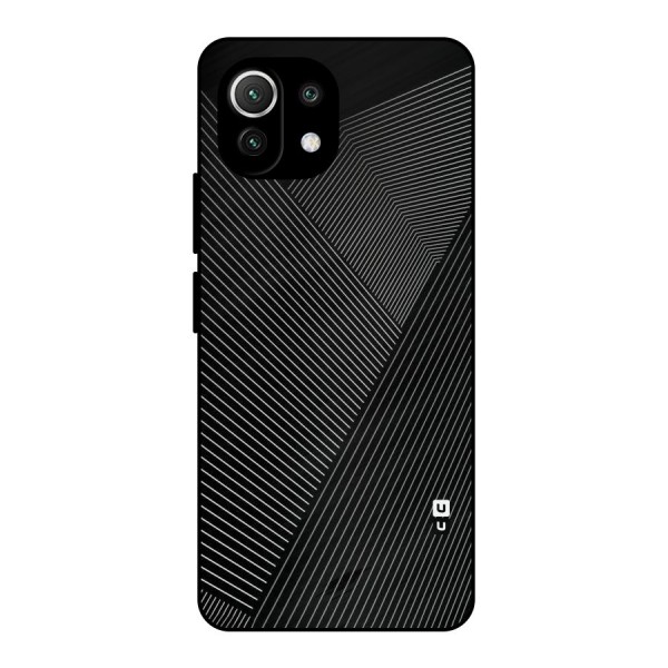 Aesthetic White Stripes Metal Back Case for Mi 11 Lite