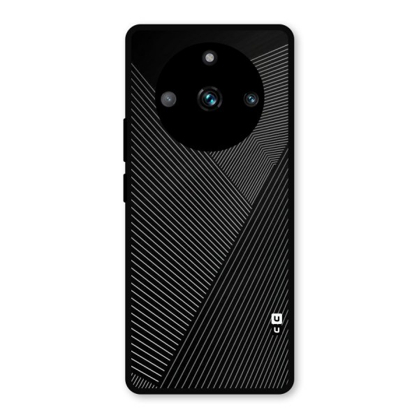 Aesthetic White Stripes Metal Back Case for Realme 11 Pro