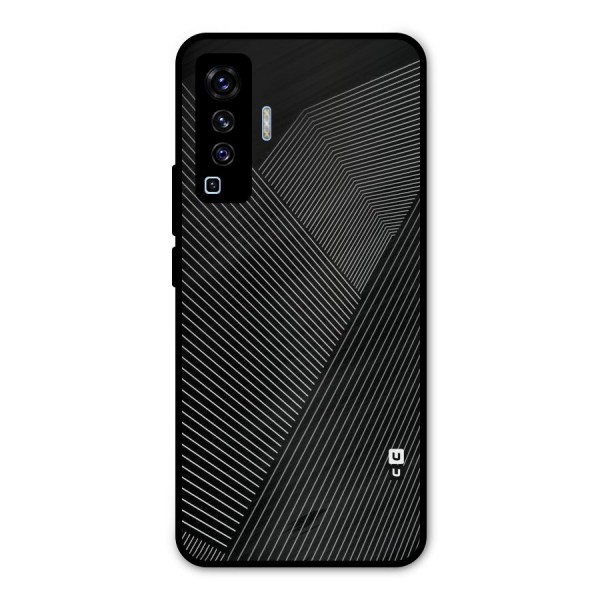 Aesthetic White Stripes Metal Back Case for Vivo X50