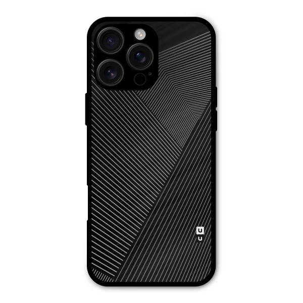 Aesthetic White Stripes Metal Back Case for iPhone 16 Pro Max