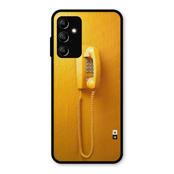 Aesthetic Yellow Telephone Metal Back Case for Galaxy A14 5G