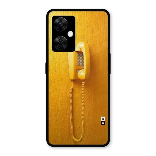 Aesthetic Yellow Telephone Metal Back Case for OnePlus Nord CE 3 Lite