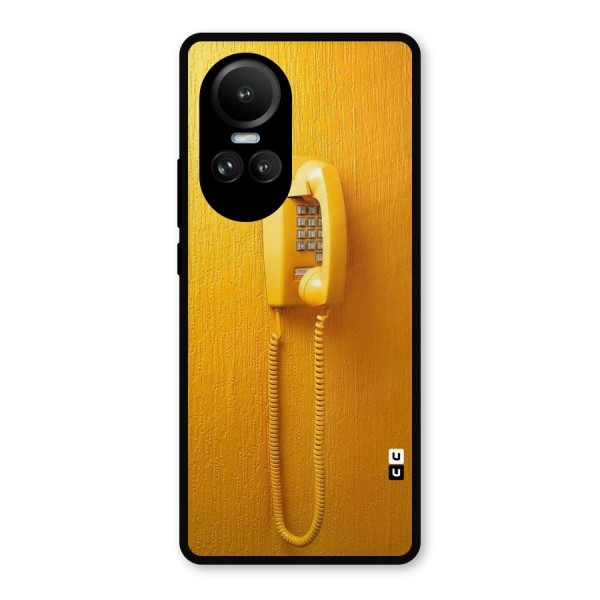 Aesthetic Yellow Telephone Metal Back Case for Oppo Reno10
