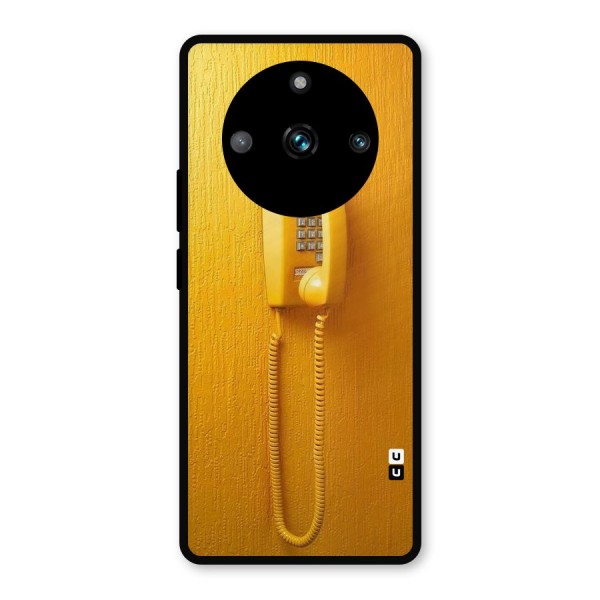 Aesthetic Yellow Telephone Metal Back Case for Realme 11 Pro