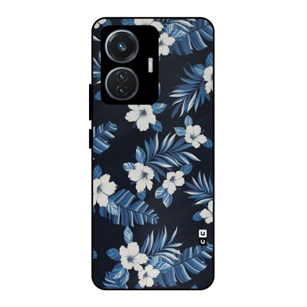 Aesthicity Floral Metal Back Case for iQOO Z6 44W