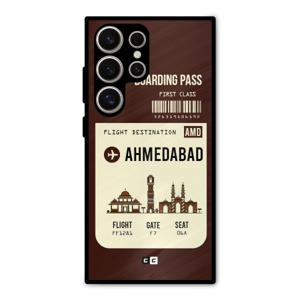 Ahmedabad Boarding Pass Metal Back Case for Galaxy S24 Ultra