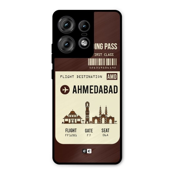 Ahmedabad Boarding Pass Metal Back Case for Motorola Edge 50 Pro