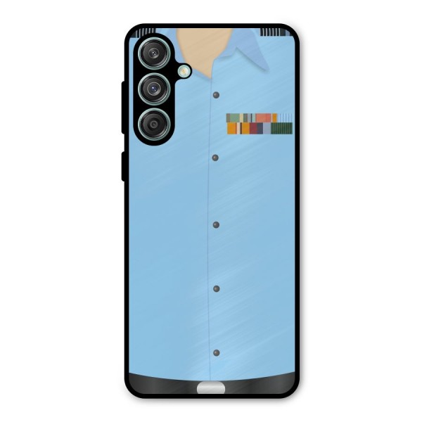 Air Force Uniform Metal Back Case for Galaxy M55 5G
