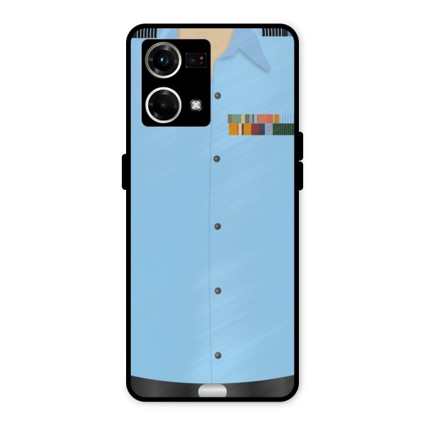 Air Force Uniform Metal Back Case for Oppo F21s Pro 4G