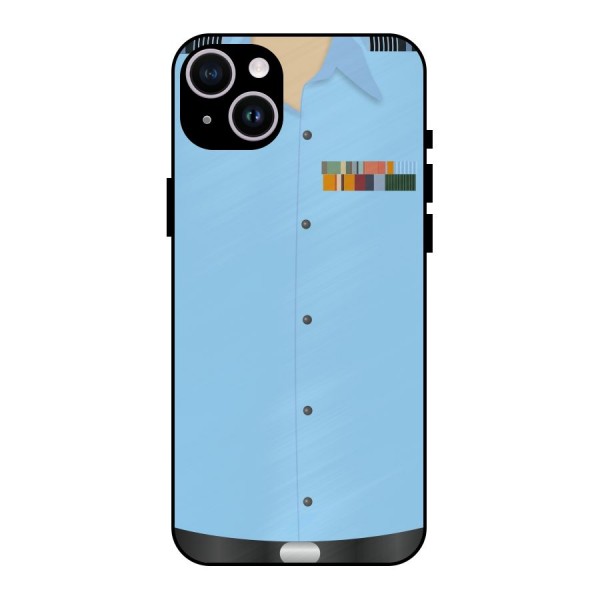 Air Force Uniform Metal Back Case for iPhone 14 Plus