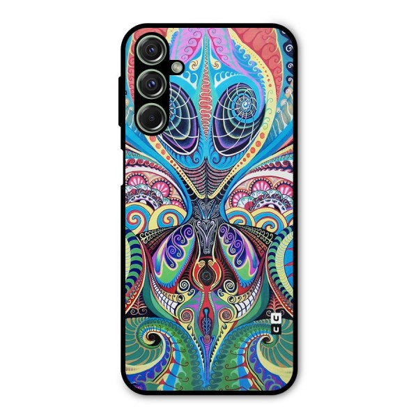 Alien Psychedelic Art Metal Back Case for Galaxy F34