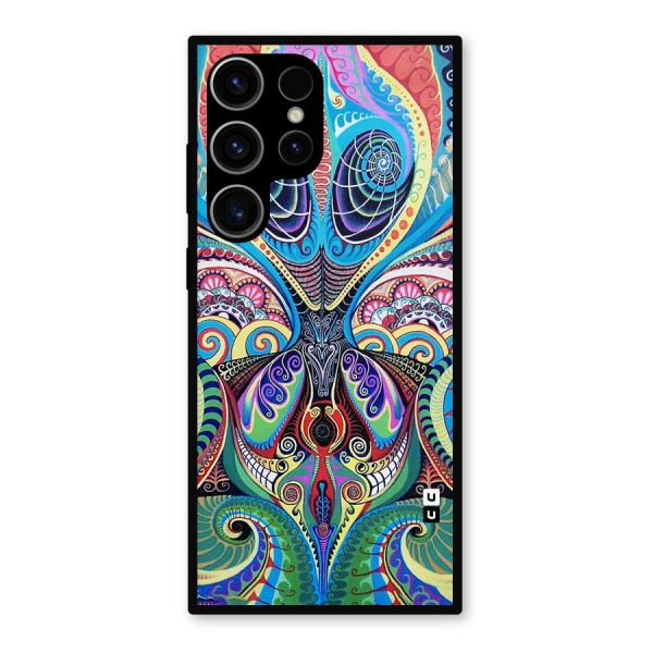 Alien Psychedelic Art Metal Back Case for Galaxy S23 Ultra