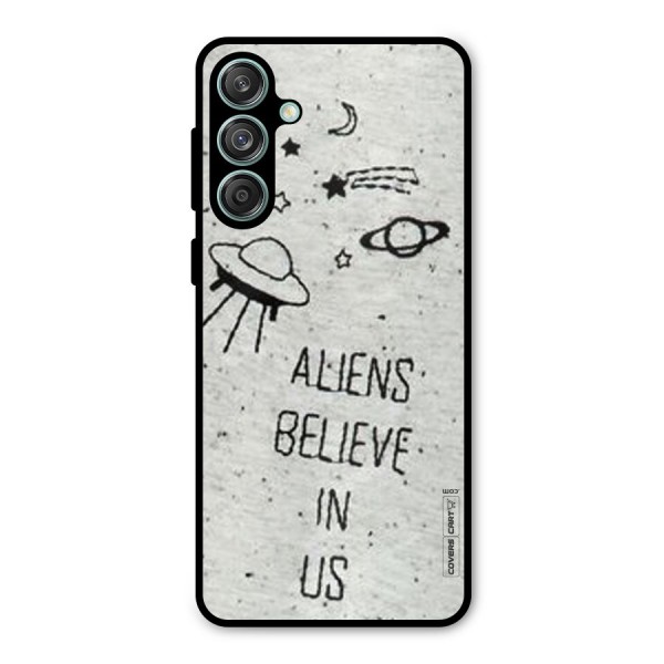 Aliens Believe In Us Metal Back Case for Galaxy M55 5G