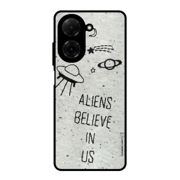Aliens Believe In Us Metal Back Case for Poco C71