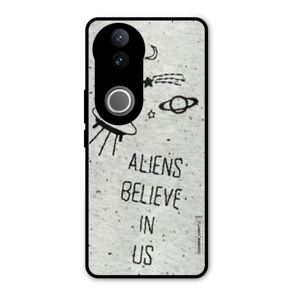 Aliens Believe In Us Metal Back Case for Vivo V50e