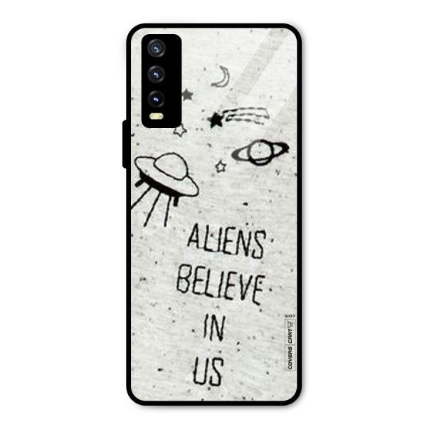 Aliens Believe In Us Metal Back Case for Vivo Y20i