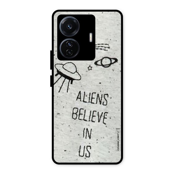 Aliens Believe In Us Metal Back Case for iQOO Z6