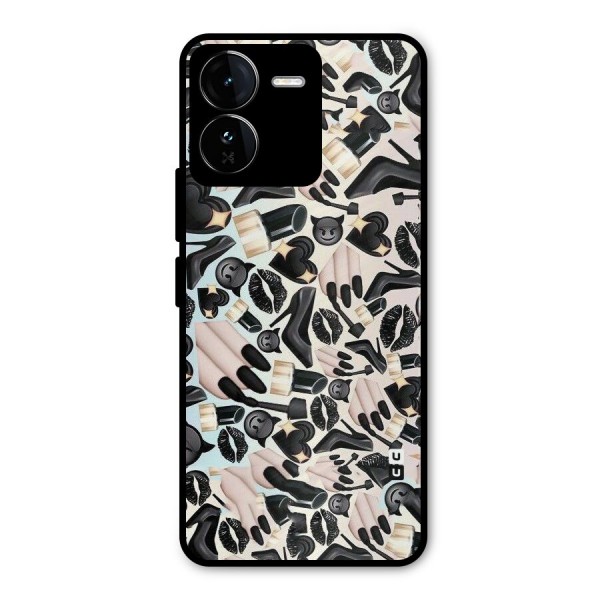 All Black Love Metal Back Case for iQOO Z9