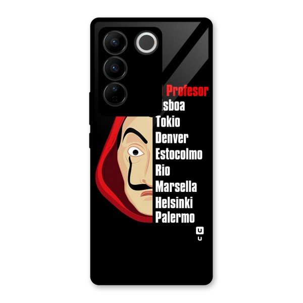 All Members Money Heist Glass Back Case for Vivo V27