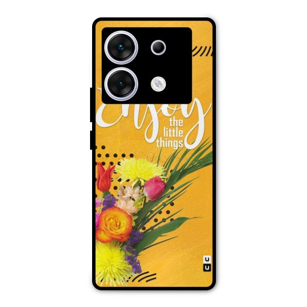 Always Enjoy Little Things Metal Back Case for Infinix Zero 30 5G