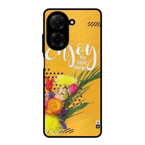 Always Enjoy Little Things Metal Back Case for Redmi A5 4G