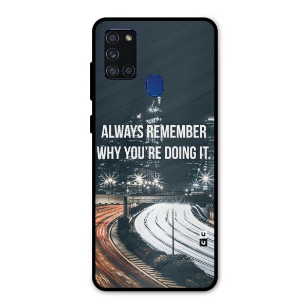 Always Remember Metal Back Case for Galaxy A21s