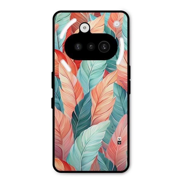 Amazing Colorful Leaves Metal Back Case for Nothing Phone 3a