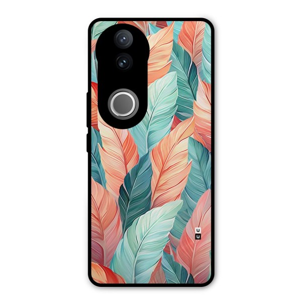 Amazing Colorful Leaves Metal Back Case for Vivo V50e