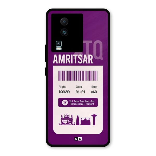 Amritsar Boarding Pass Metal Back Case for iQOO Neo 7 Pro